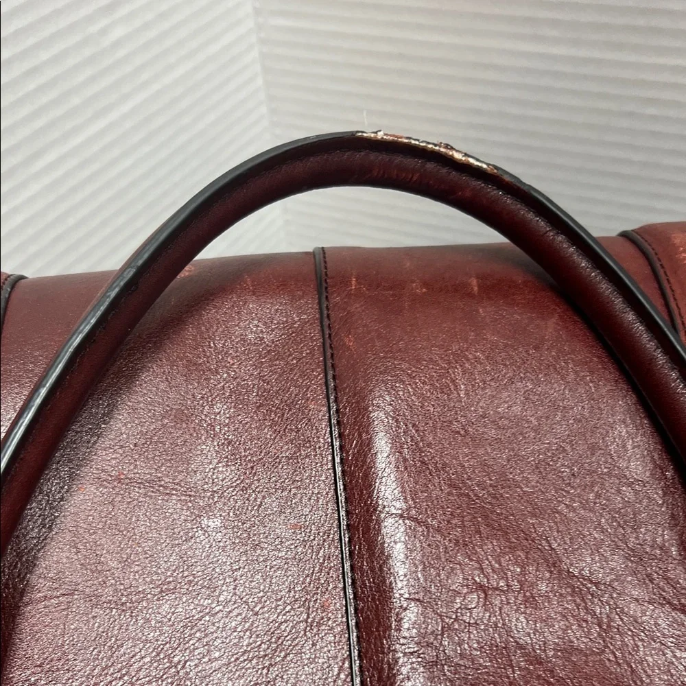 Marc New York Rich Brown Leather Briefcase